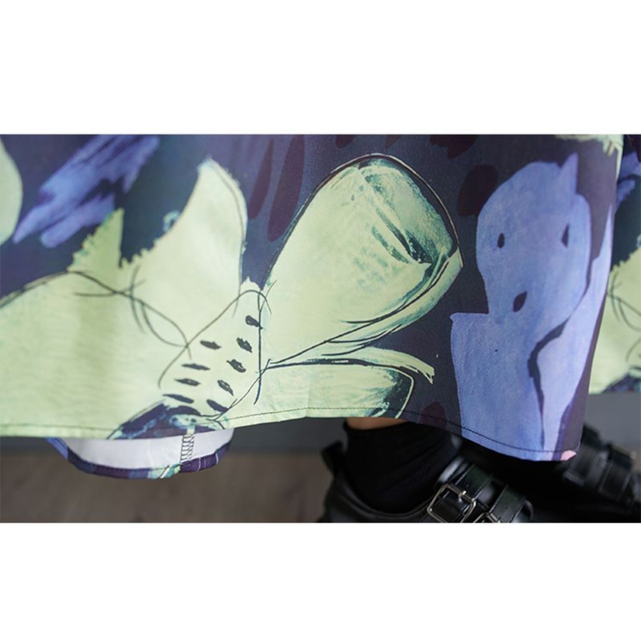 ボタニカル柄 ティアードワンピース 00129