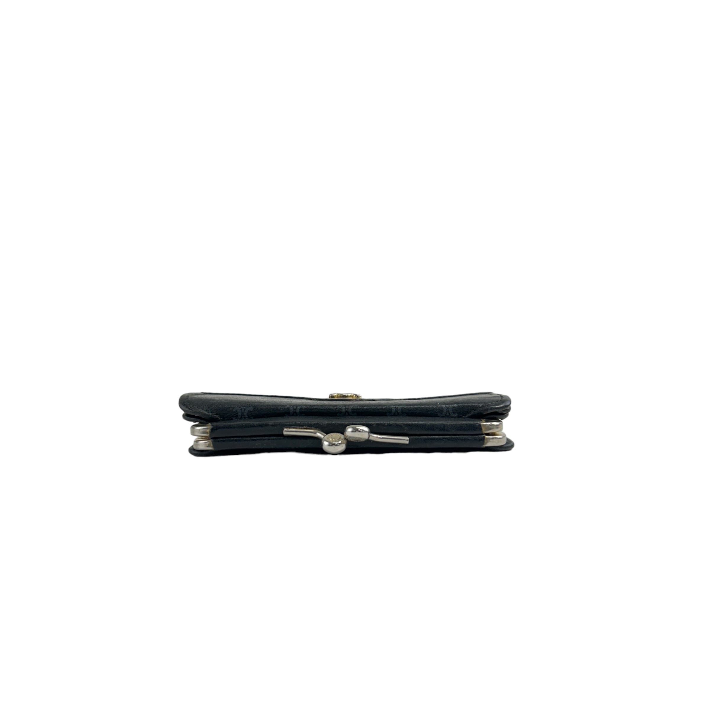 CELINE セリーヌ マカダム トリオンフ レザー がま口 財布 CELINE セリーヌ マカダム トリオンフ レザー がま口 財布