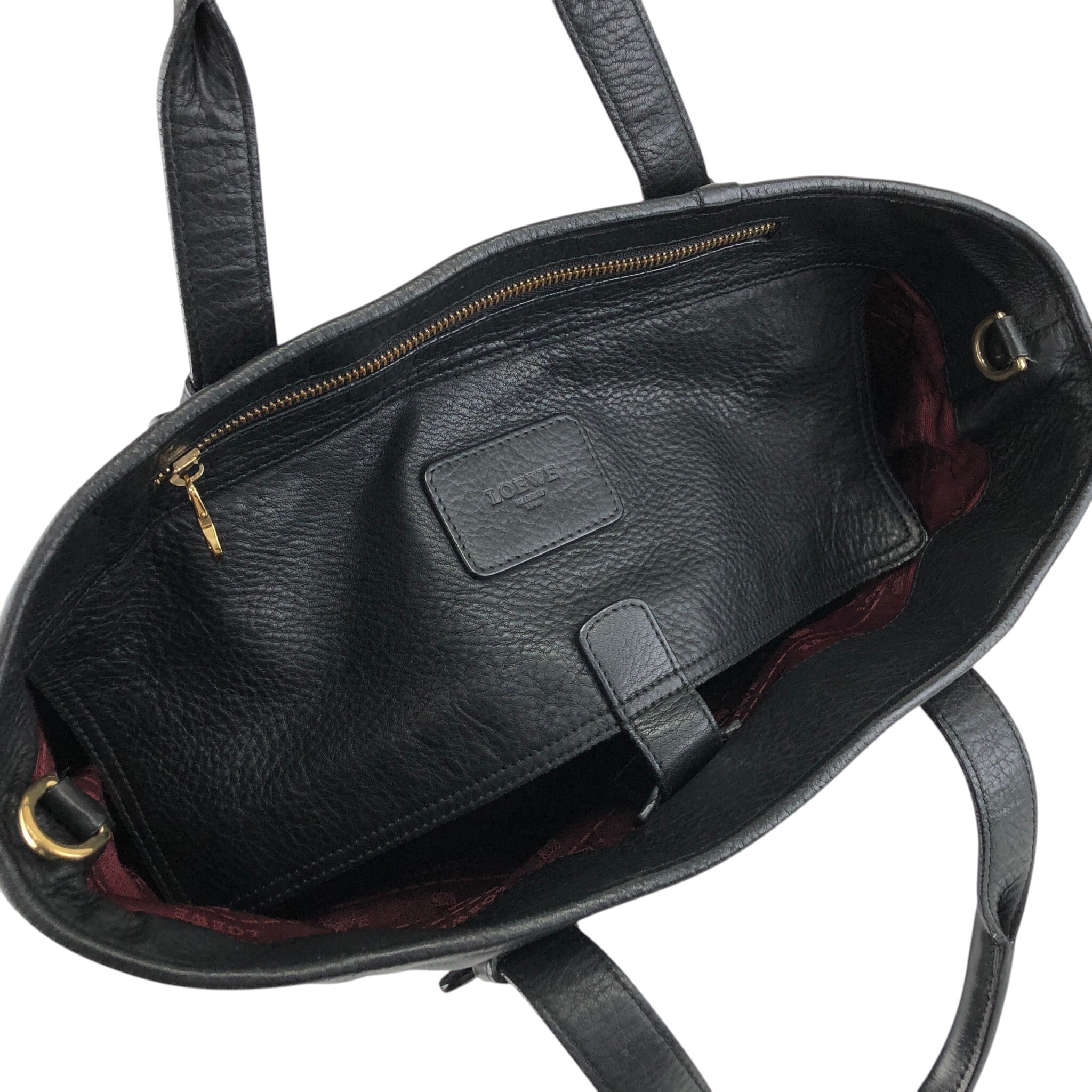 LOEWE ロエベ ハンドバッグ ブラック レザー 2way vintage