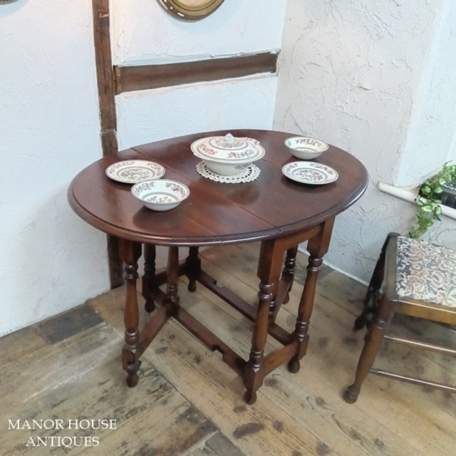 イギリス アンティーク 家具 スツール 木の椅子 花台 シャビー 4322e 