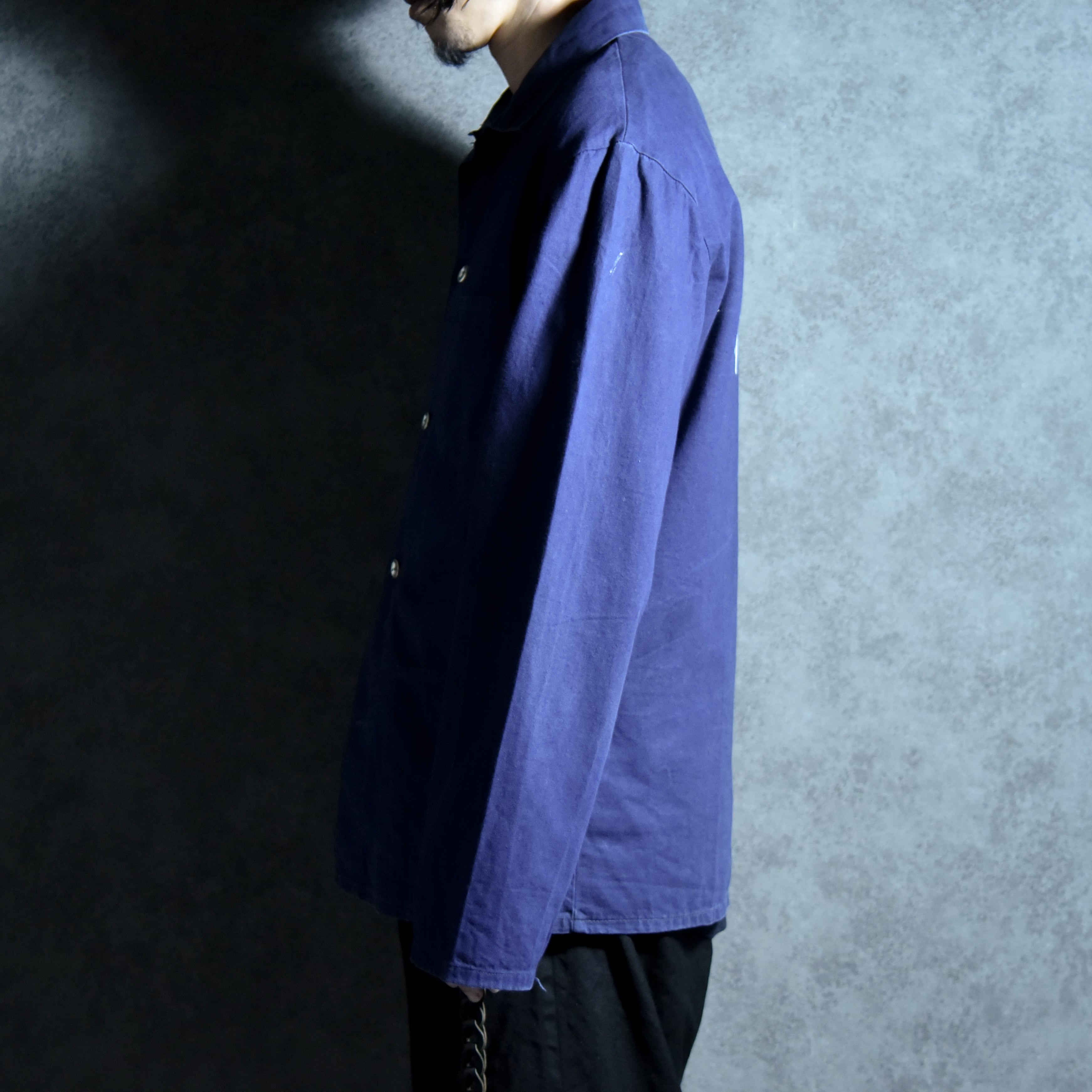 リネンヘリンボンカバーオール 無印良品（MUJI） カバーオール 紳士 木の実から作ったカポック混