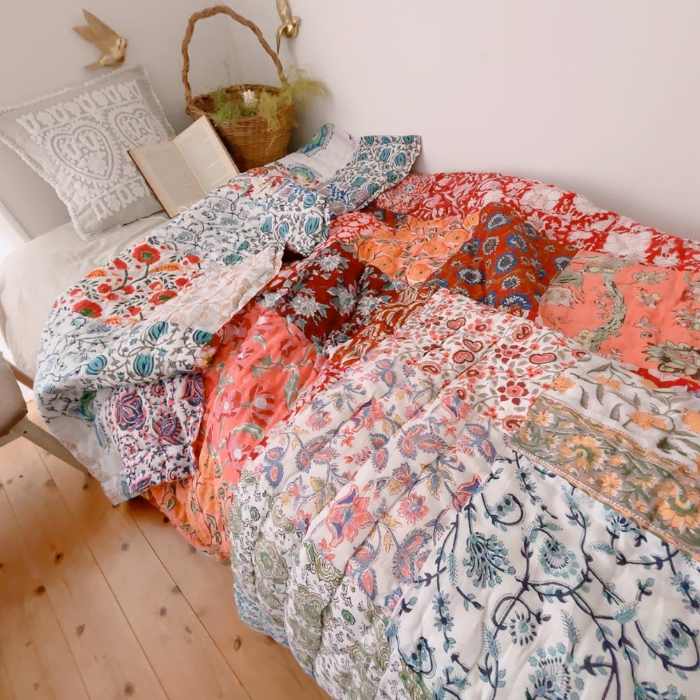 綿入りキルト | ブロックプリントキルト専門店 KUUP / カンタキルト