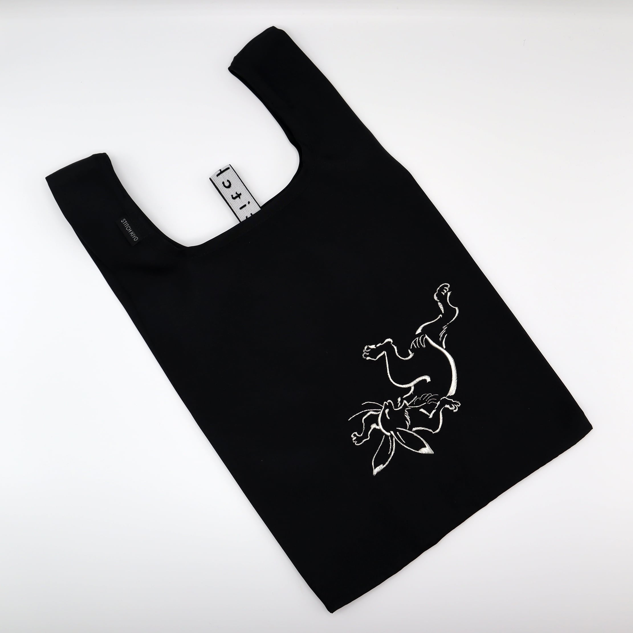 刺繍エコバッグ（鳥獣人物戯画） | StitchKiyo