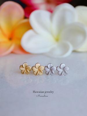 10mm plumeria studs earrings Hawaiianjewelry(ハワイアンジュエリー10mmプルメリアスタッドピアス)