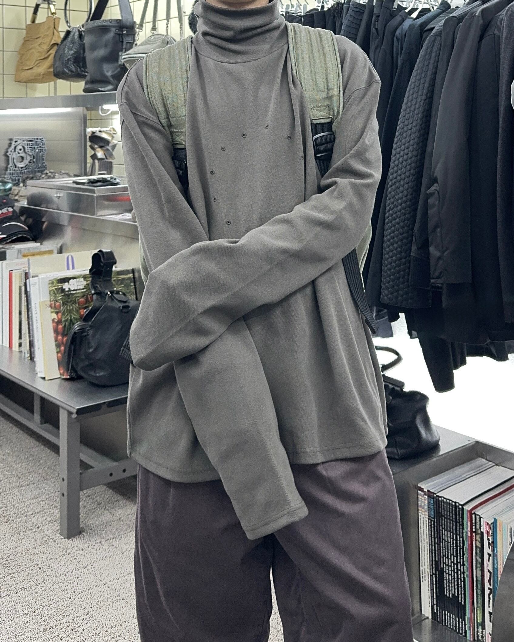 トップス JIAN YE CIRCLE LON-T \"Stripe Gray\" JIAN YE CIRCLE LON-T 