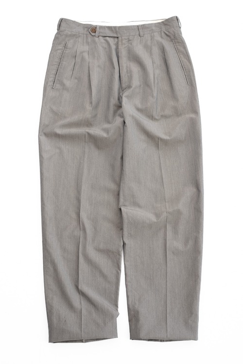 [Late 90’s] "GIORGIO ARMANI" 2-Tuck Silk Wide Leg Trousers