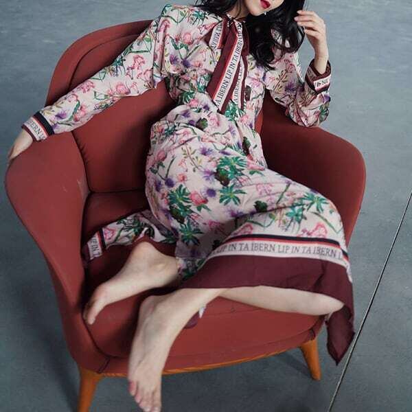 レトロワンピース 花柄ワンピース プリントワンピース レトロ