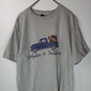 TULTEX　クルーネック　プリントTシャツ　半袖　メキシコ製　グレー　M