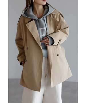 ベルト付きミドル丈トレンチコート【a-50180】.