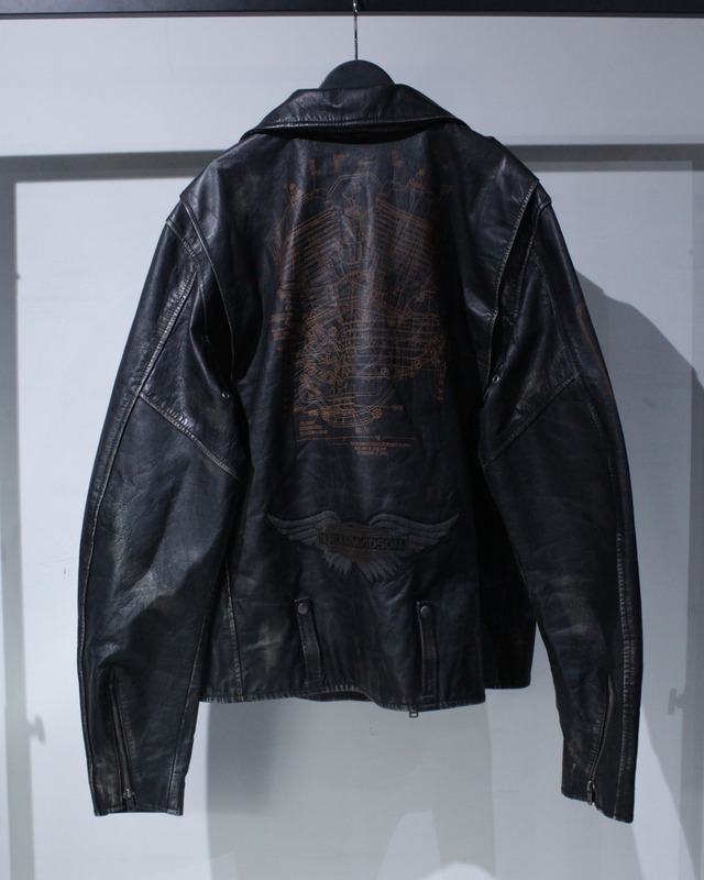【Caka BLACK】“Harley-Davidson” Special Graphic Double Riders Jacket