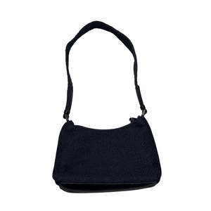 archive PRADA fur patch wool bag