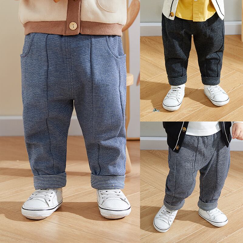 ベビーソリッドカラーのカジュアルパンツ秋の新しい男の子のオーバーオール1歳の赤ちゃんのエイントラウザー秋のパンツ Duduベイビー23743640184