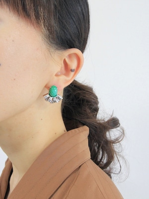 Allure pierced earrings | cobalt green