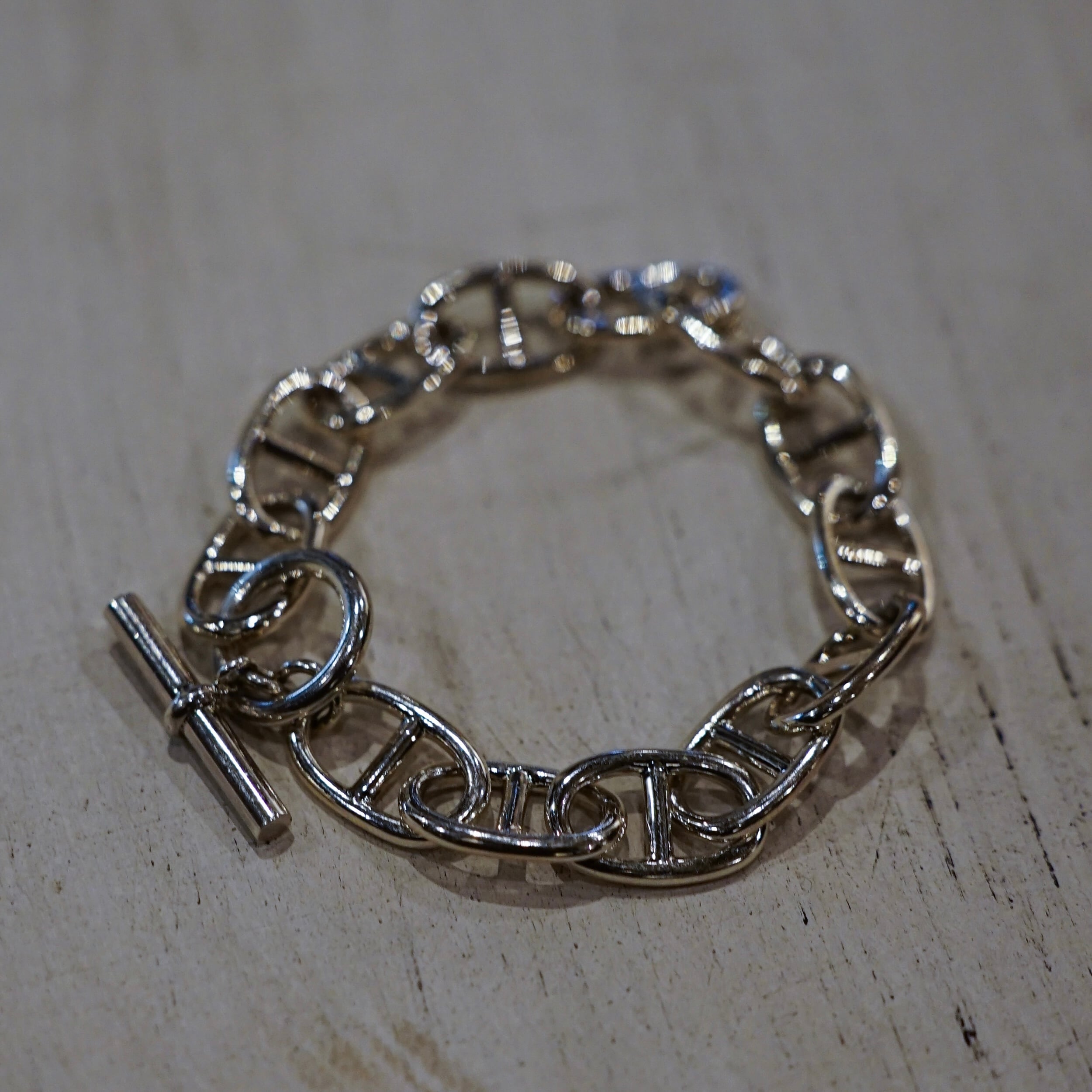 Vintage] 60〜70's UK Jewelry Silver Anchor Chain Bracelet | regnbage