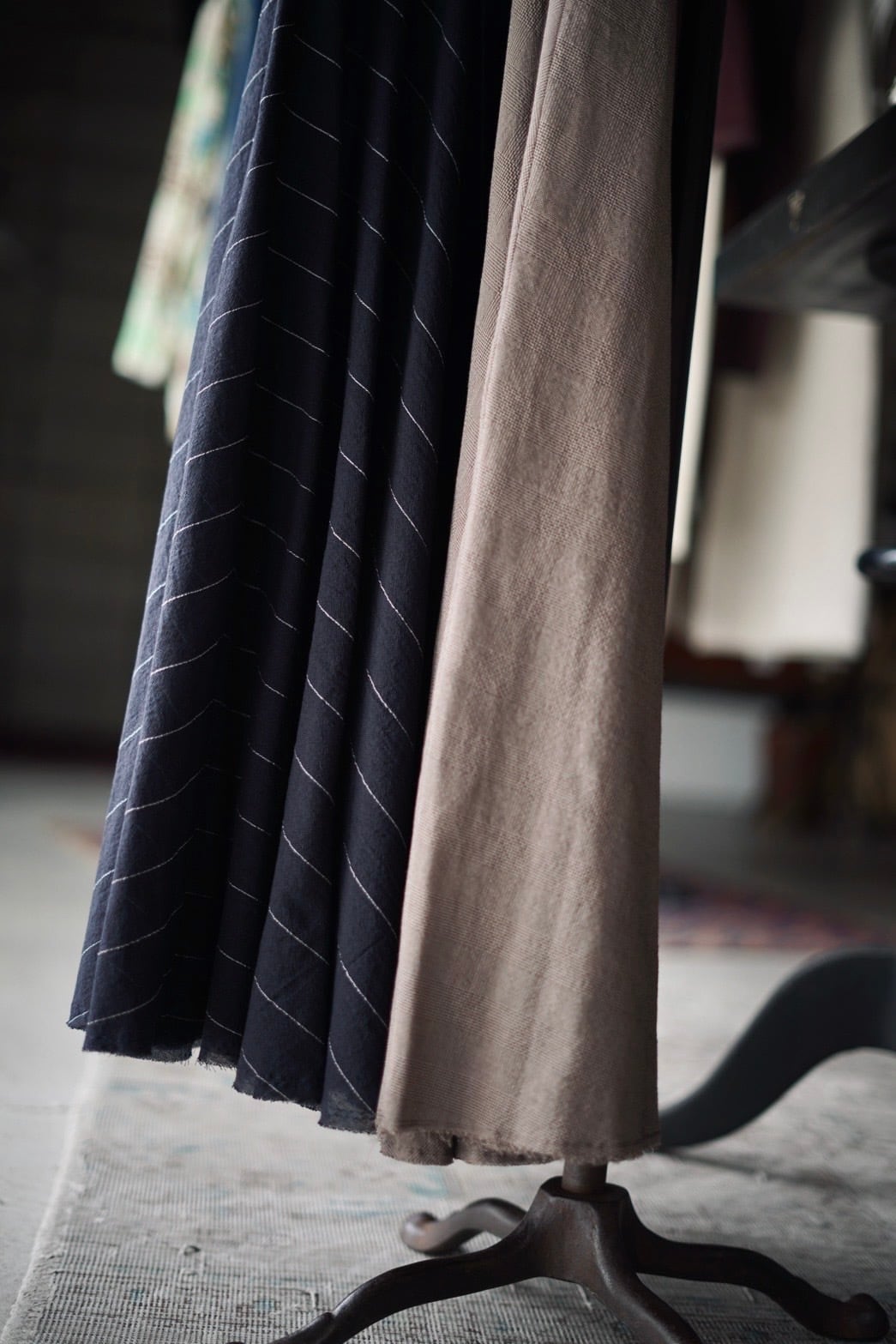 jonnylynx ノースリーブロングワンピース jonnlynx / sleeveless long dress ( glen check , navy stripe