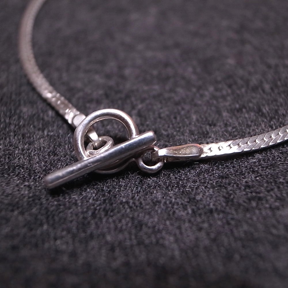 Italy Vintage ヘリンボーン 編込み チェーンブレスレット 925 SILVER925 HERRINGBONE CHAIN BRACELET | ROSETTAPRAYER