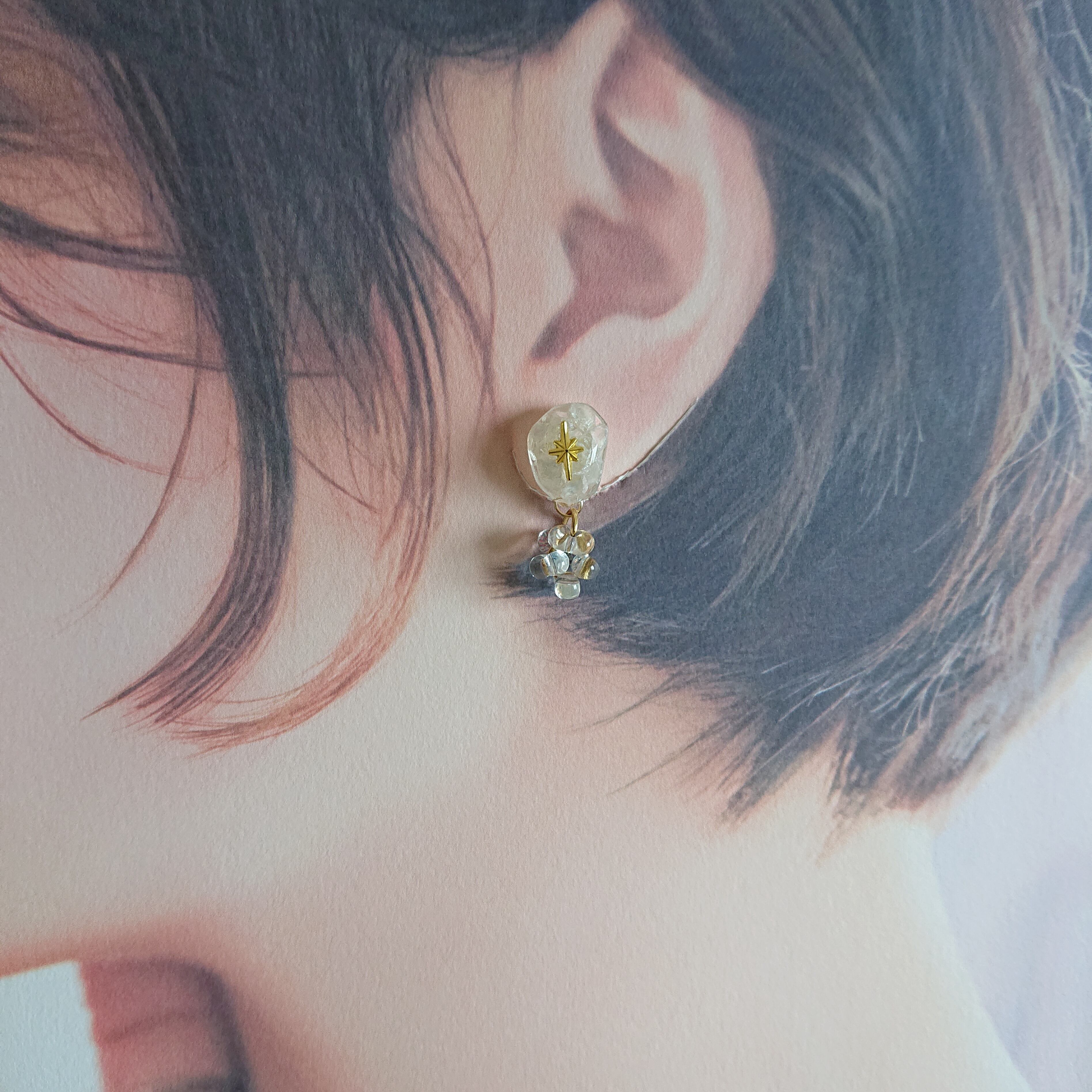 ラブリー♪ハンドメイドピアス(イヤリング)no.410 楽天市場】ハマナカ