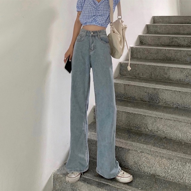 ジーンズ スプリングオータムハイウェストパンツ 春物 秋物 1号婦人52250540137