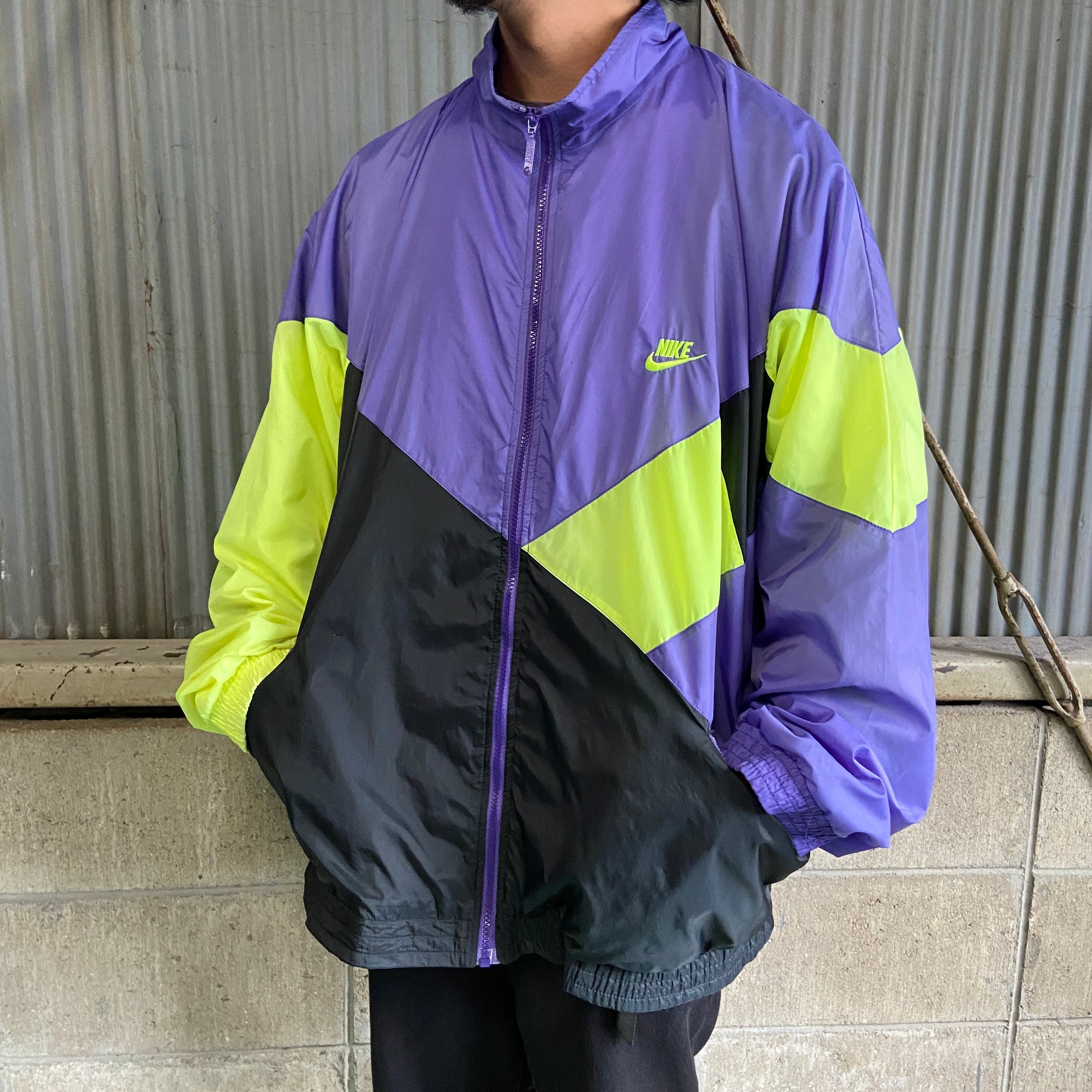 90s【NIKE】ナイキ ナイロンジャケット 銀タグ XL ヴィンテージ