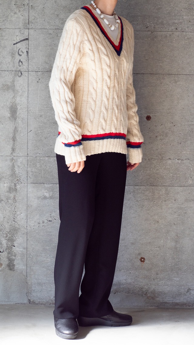 "JOHNNY LEWIS" 1980s Tilden knit