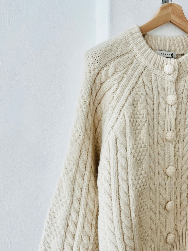Cable Knit Button Cardigan
