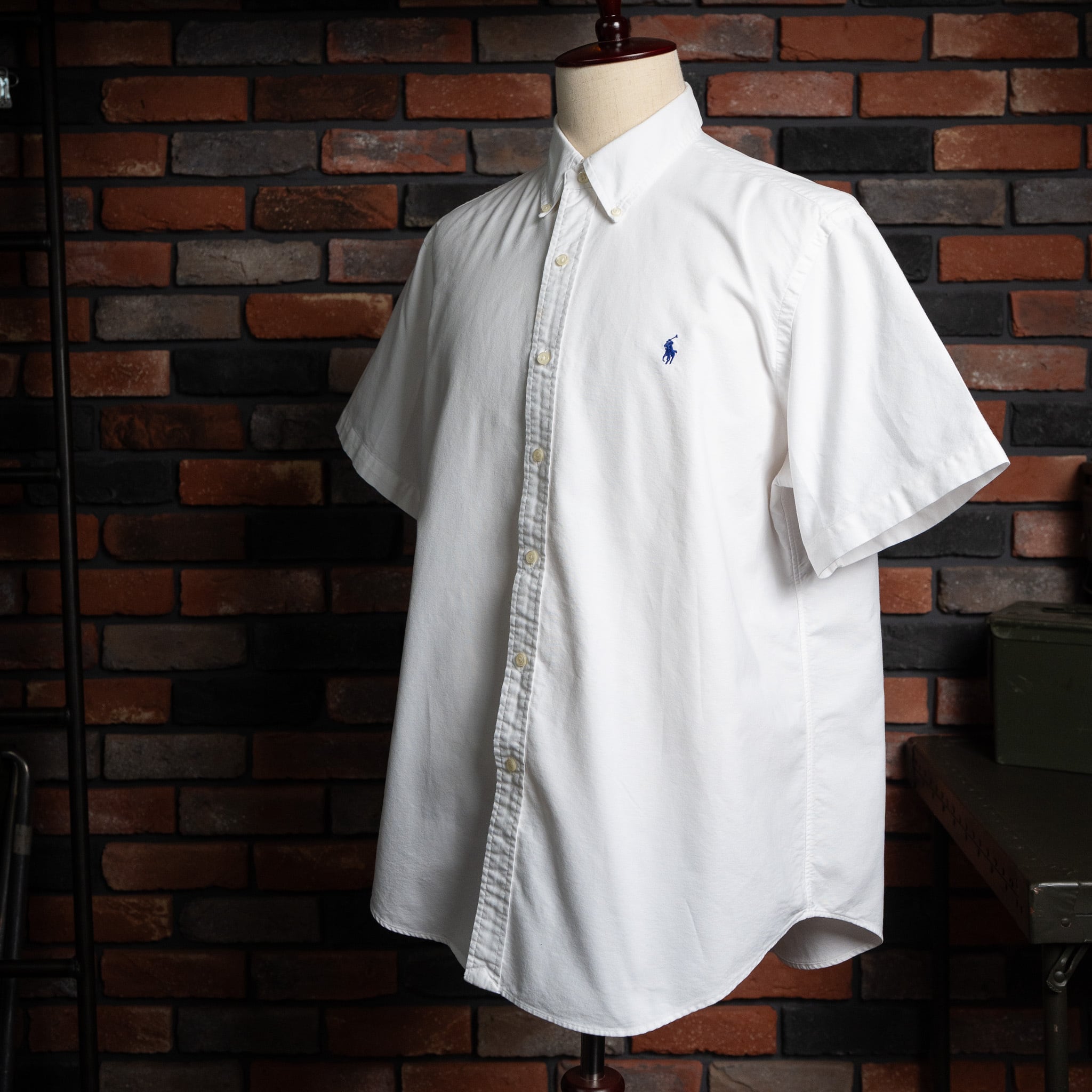 X-LARGE】Ralph Lauren Short Sleeve Cotton BD Shirt ラルフローレン