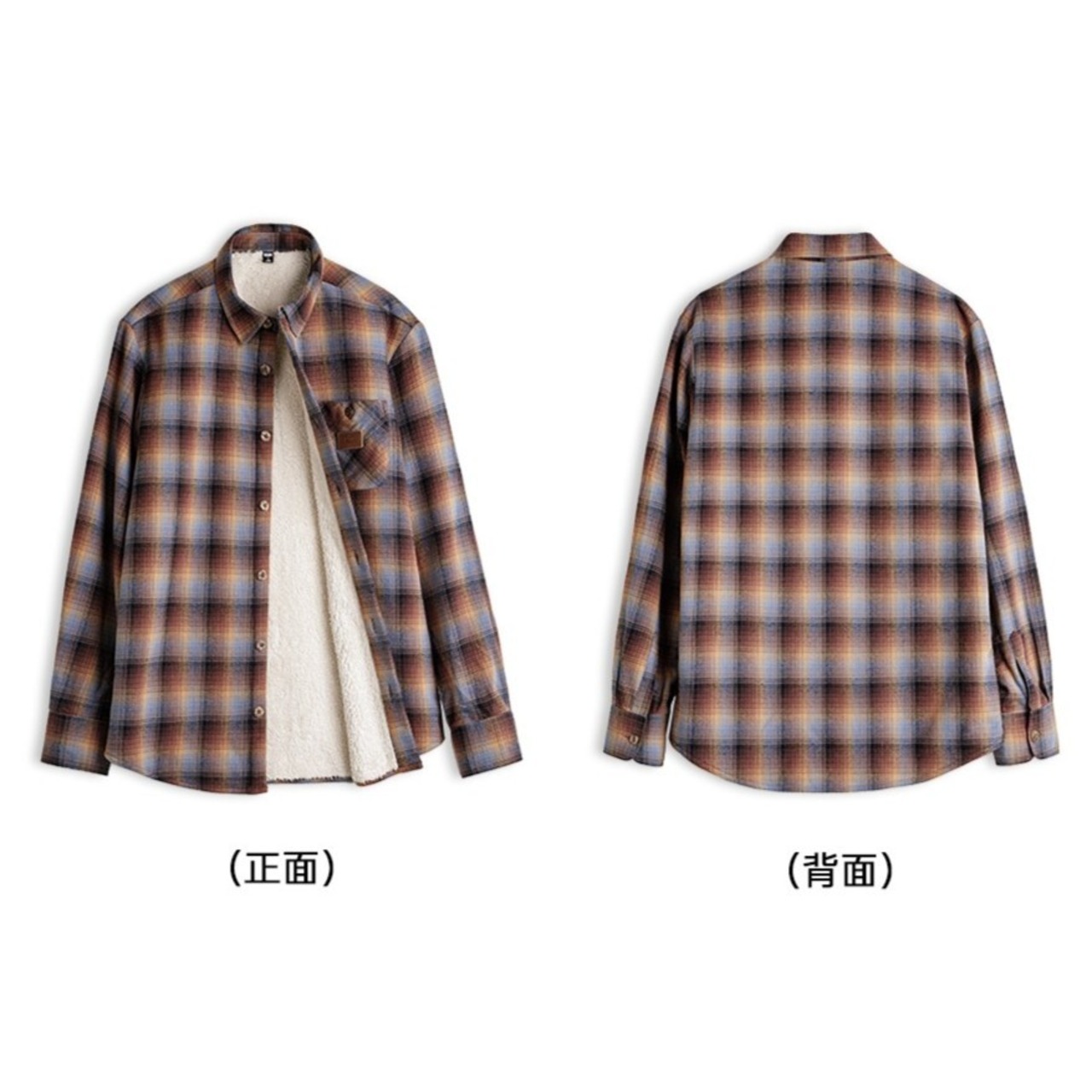 Plaid Fleece Lining Warm Shirt / チェック フリース ライニング ワーム シャツ