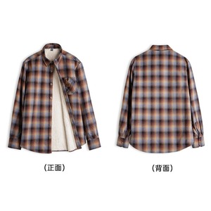 Plaid Fleece Lining Warm Shirt / チェック フリース ライニング ワーム シャツ