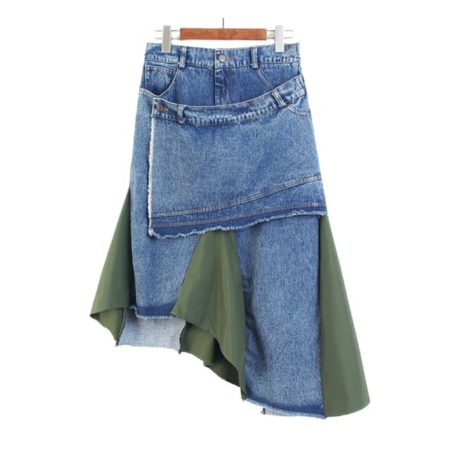 Switching denim skirt 1287