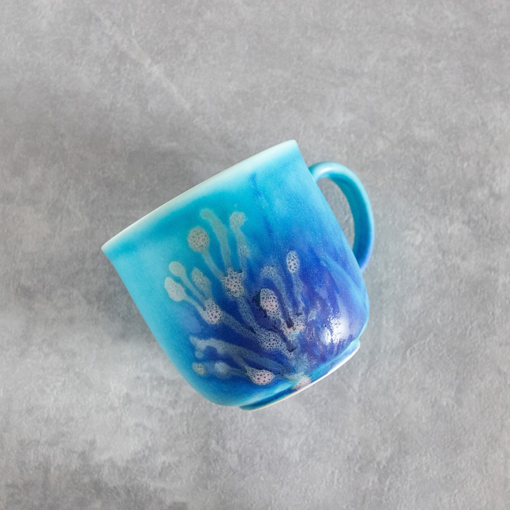 datta,南の陶芸工房 珊瑚カップ 瑠璃紺 水色 | Dear Okinawa,