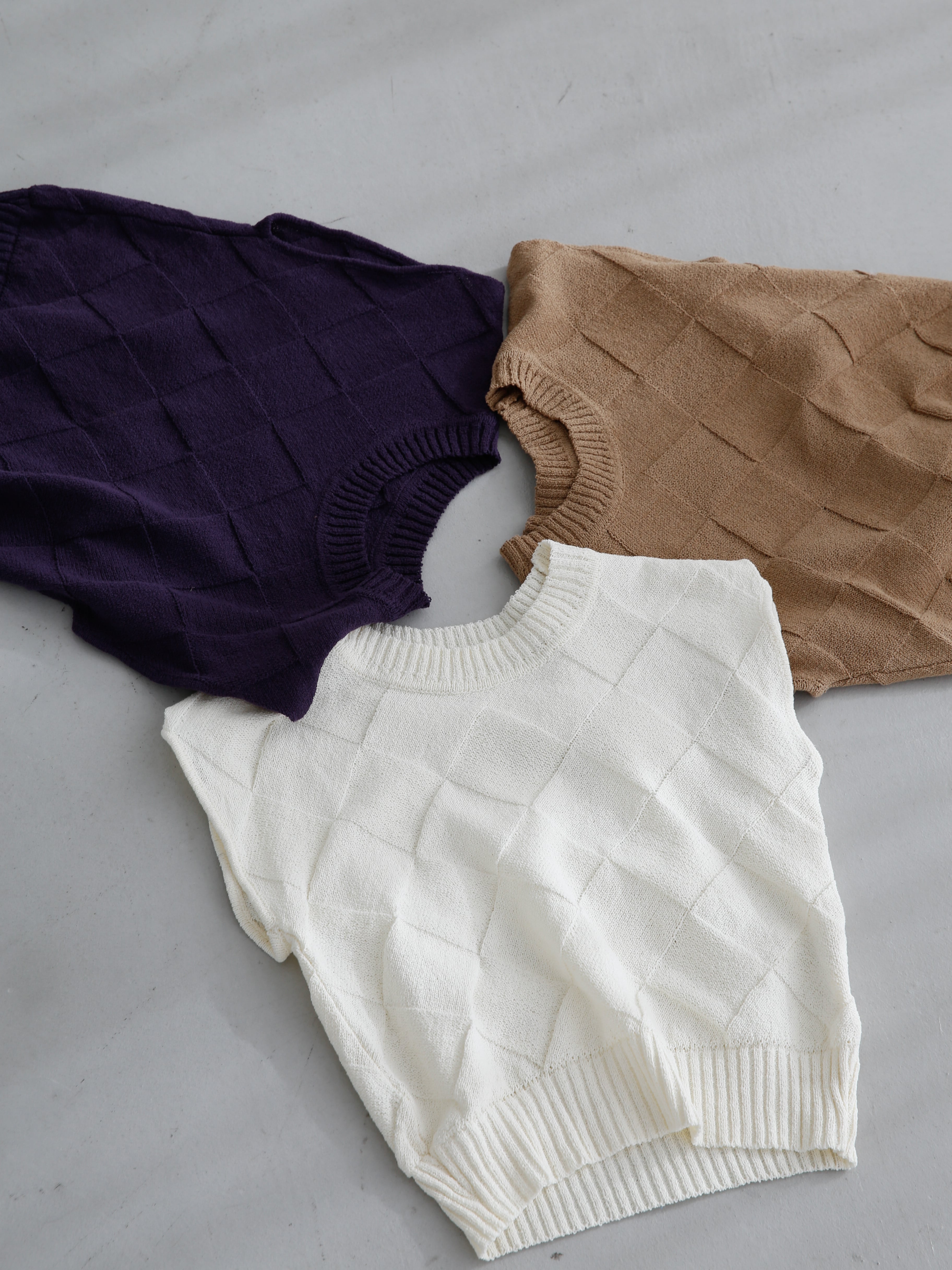 ニット+セーター katrin tokyo cup-in asymmetry knit Katrin TOKYO ニット セーター asymmetry argyle knit レディース