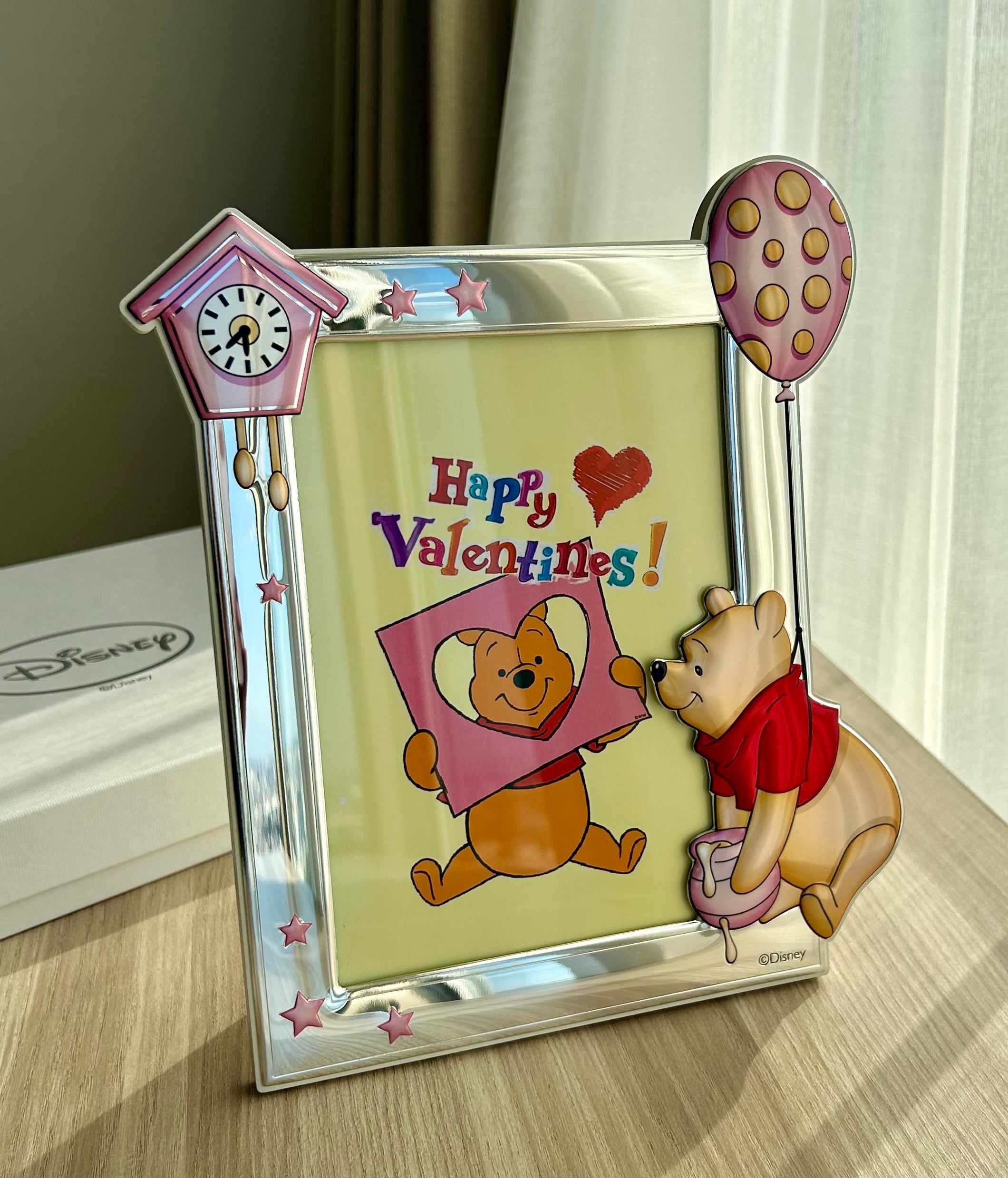 フォトフレーム フルカラー x ピンク 風船 〈くまのプーさん