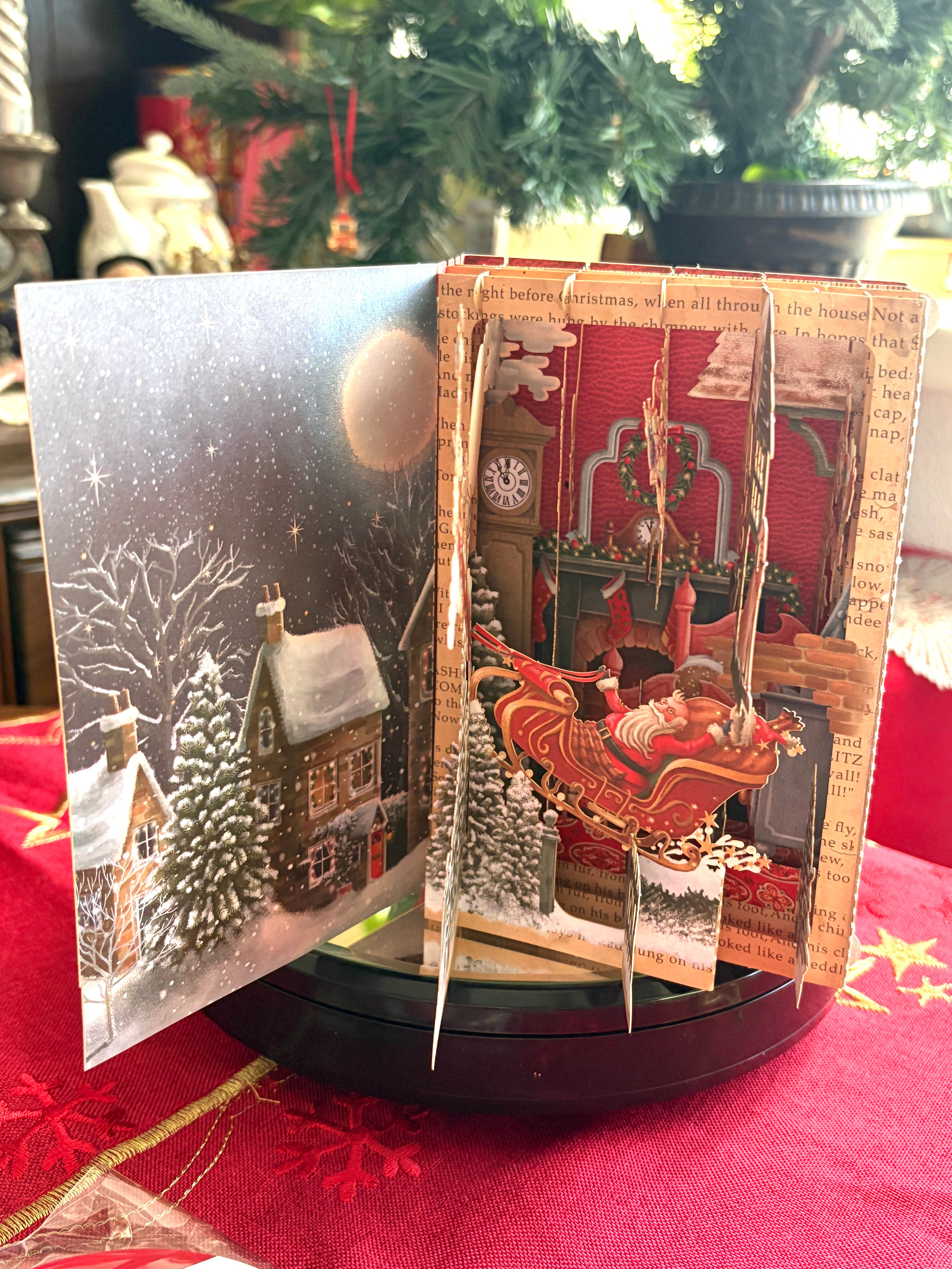 ◆2026クリスマス◆Me&McQ◆BOOK型''RED''◆立体３D◆グリーティングカード◆イギリス◆Paper D'Art◆