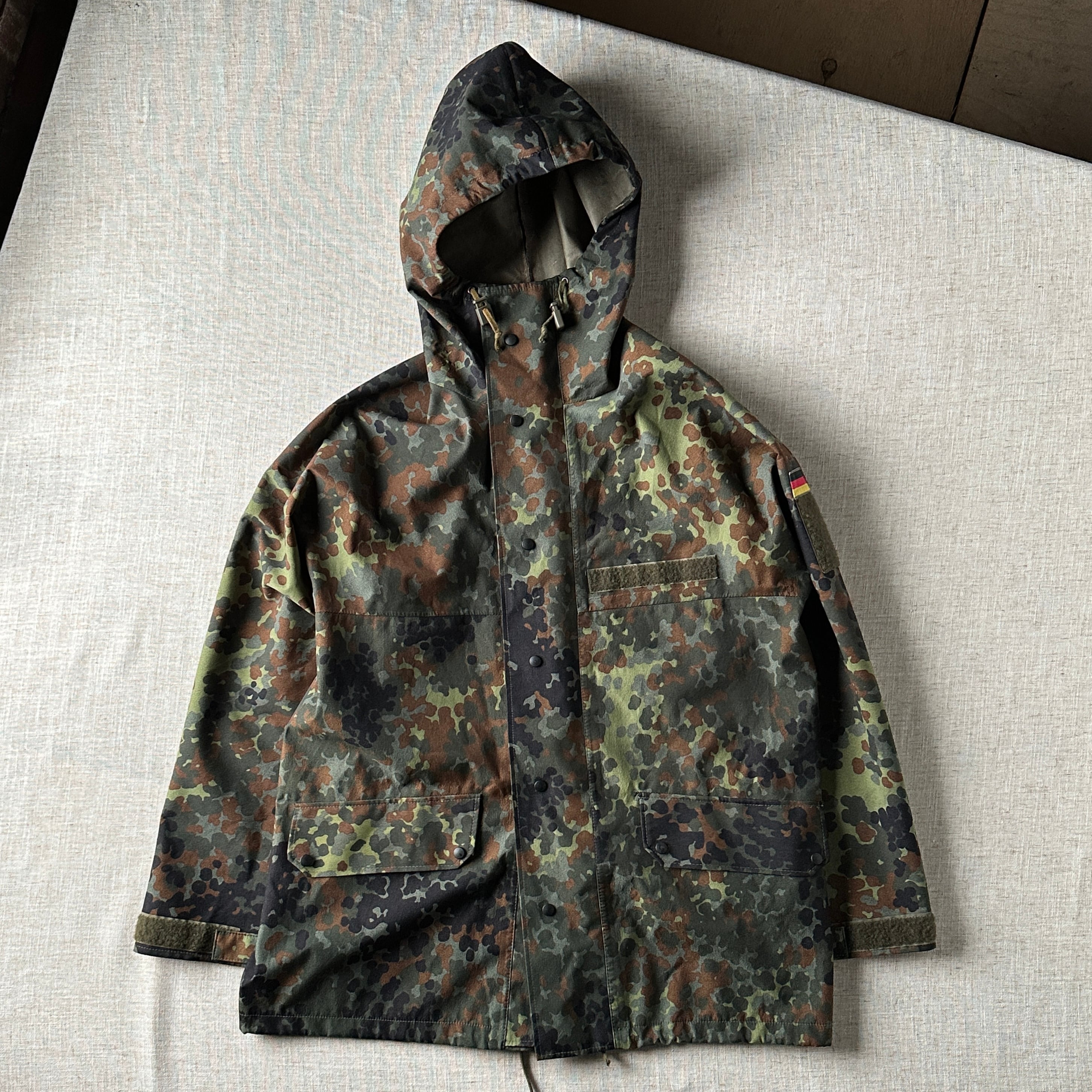 1995 German Bundeswehr Flecktarn Waterproof Parka / Unisex L