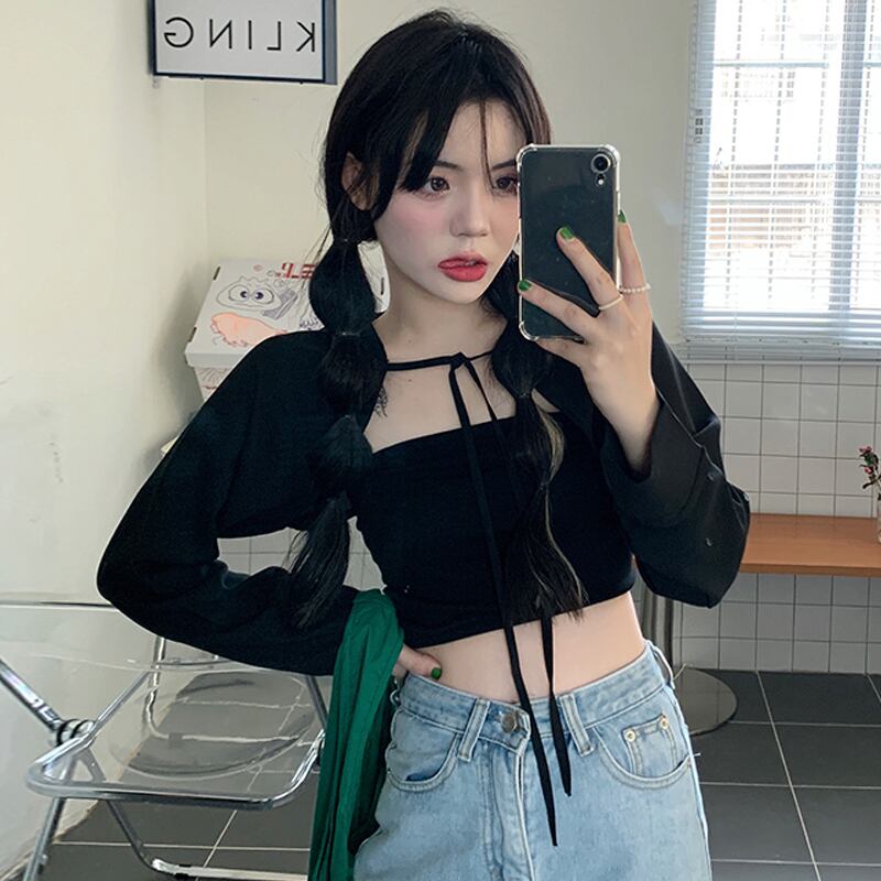 ブラックジャケット レディースサマー薄手シャツ ショートトップス ブラウス ロング 夏物 スーパーモール85938043686