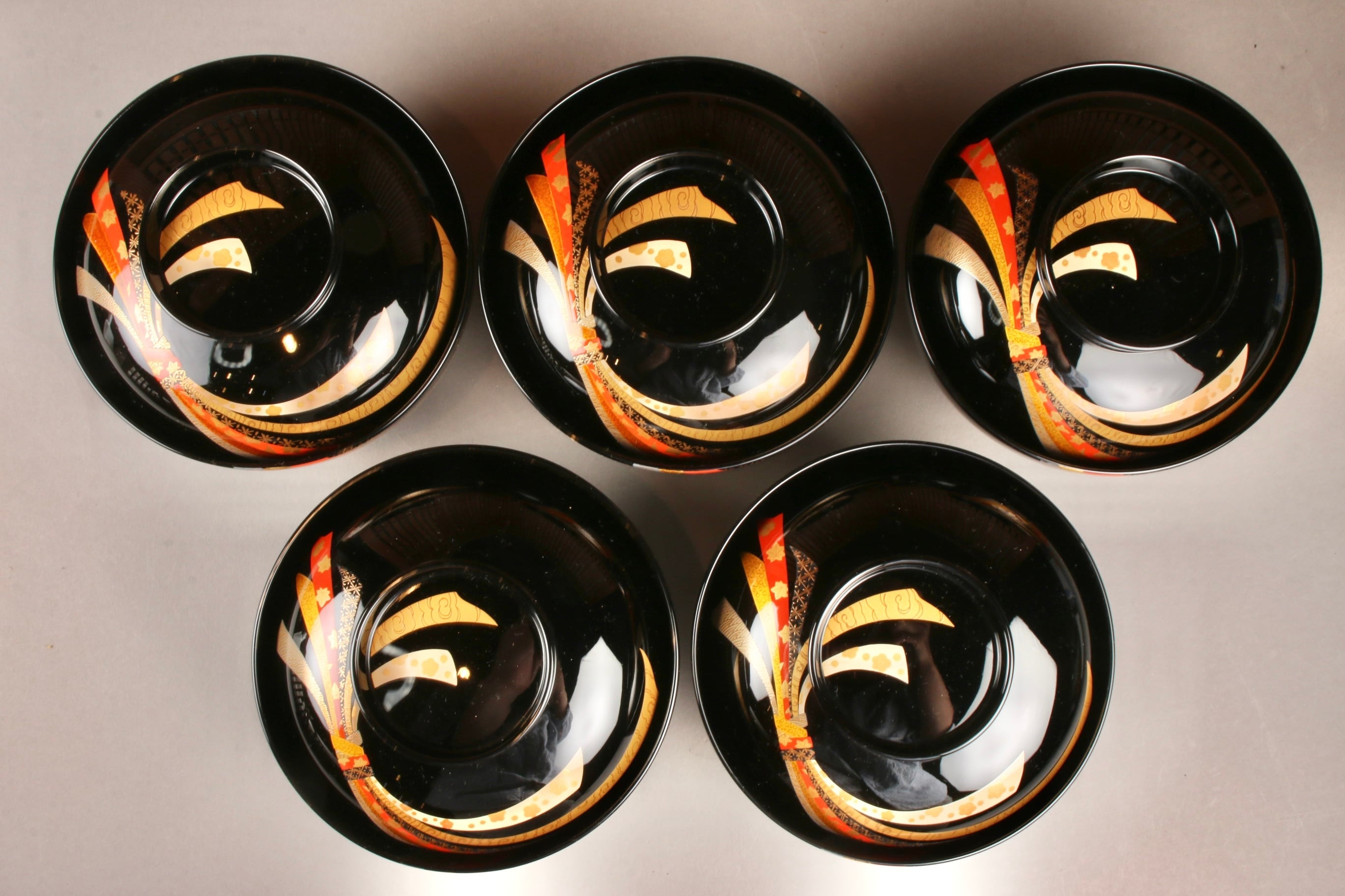 高級輪島塗 熨斗蒔絵 煮物椀五客 高級輪島塗 熨斗蒔絵 煮物椀五客