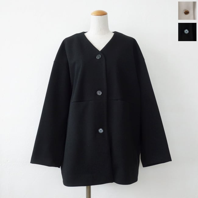 ATELIER SIX (アトリエシックス) ジャケット ニードルストレッチ Vネック ドロップショルダー SK-21269476 ◇