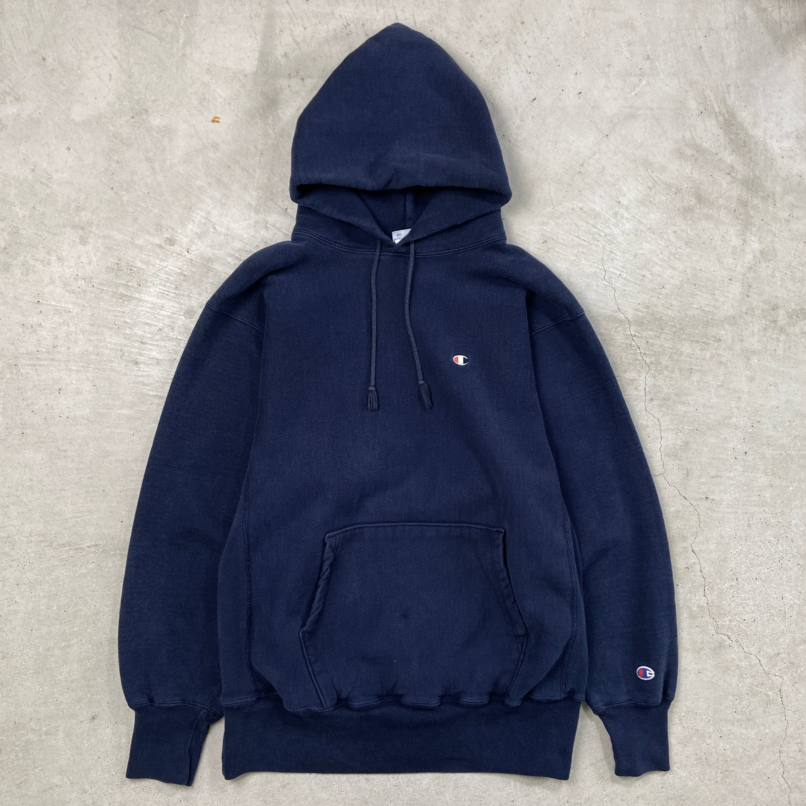 Champion / 90s/RW/刺繍タグ/メキシコ製/パーカー/M/コットン/ブラック/チャンピオン 90年代 メキシコ製 Champion チャンピオン 刺繍タグ ワンポイントロゴ