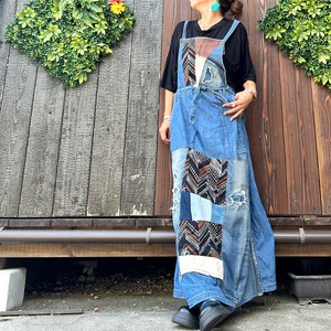 アフリカンパッチワークリメイクジャンバースカート