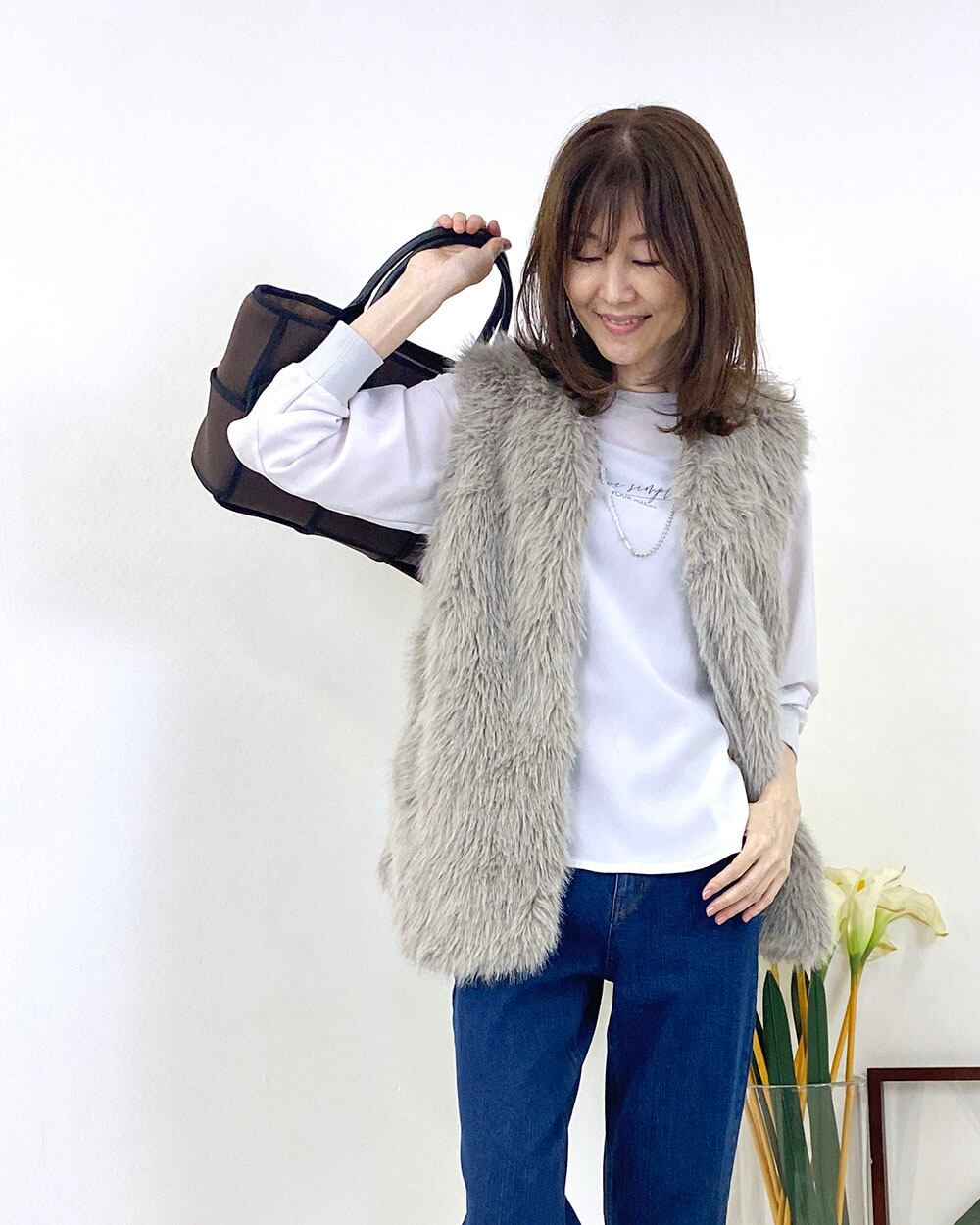 mink tokyo オフショルスウェットワンピース