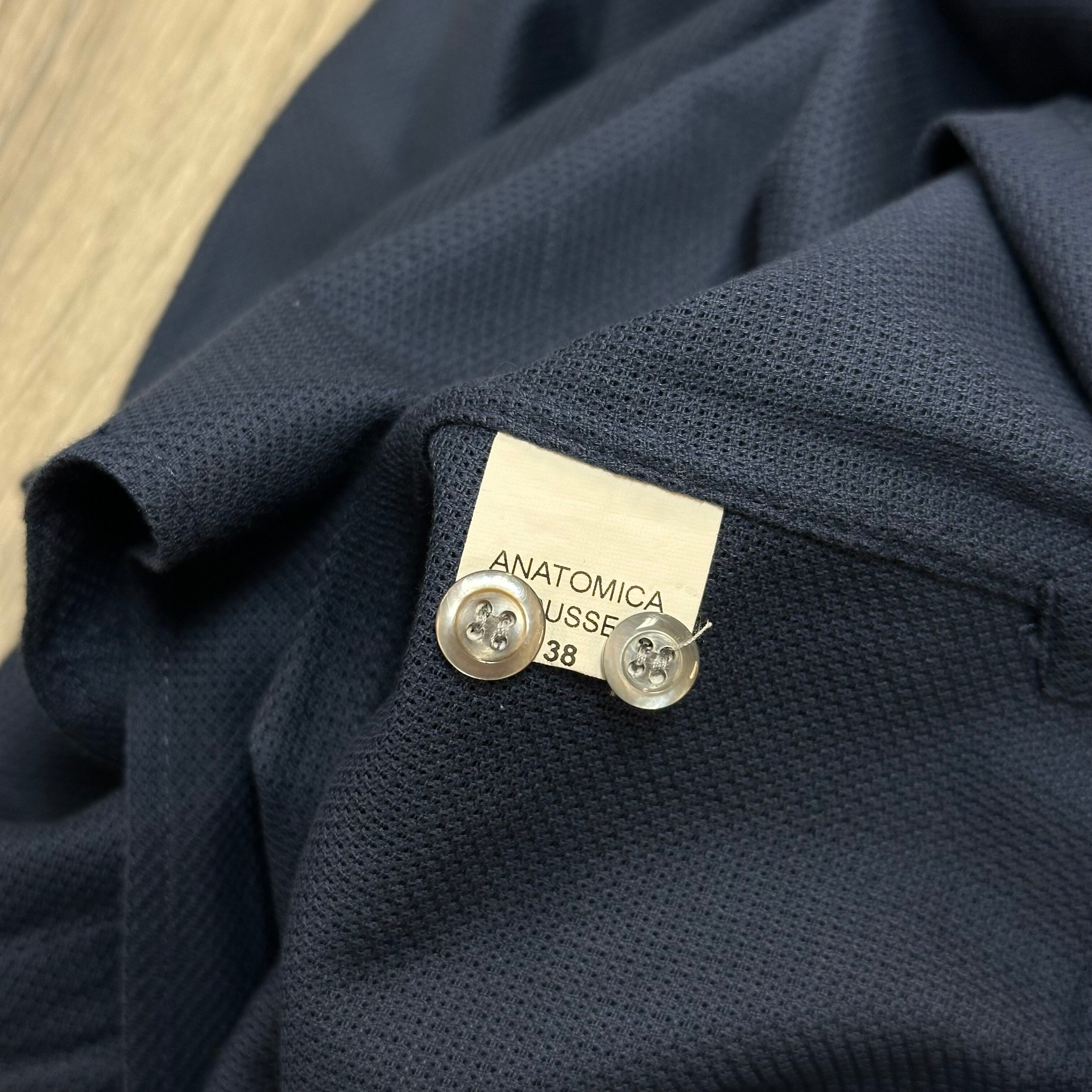 ANATOMICA TROUSSEAU NAVY SHIRT 《38》 | safarionline