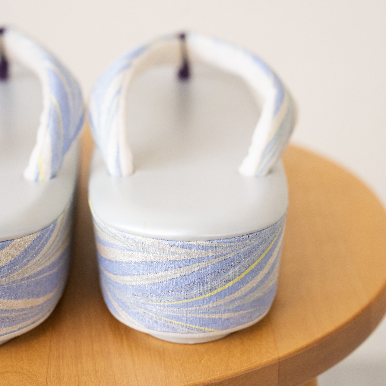 suminagashi 草履 L「月への帰り道」銀糸