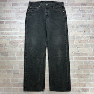 2000s LEVI'S 501 DENIM PANT 後染めBLACK USA