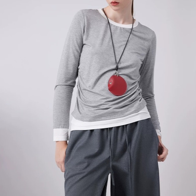 レイヤード風タイトシルエットカットソー　　0911