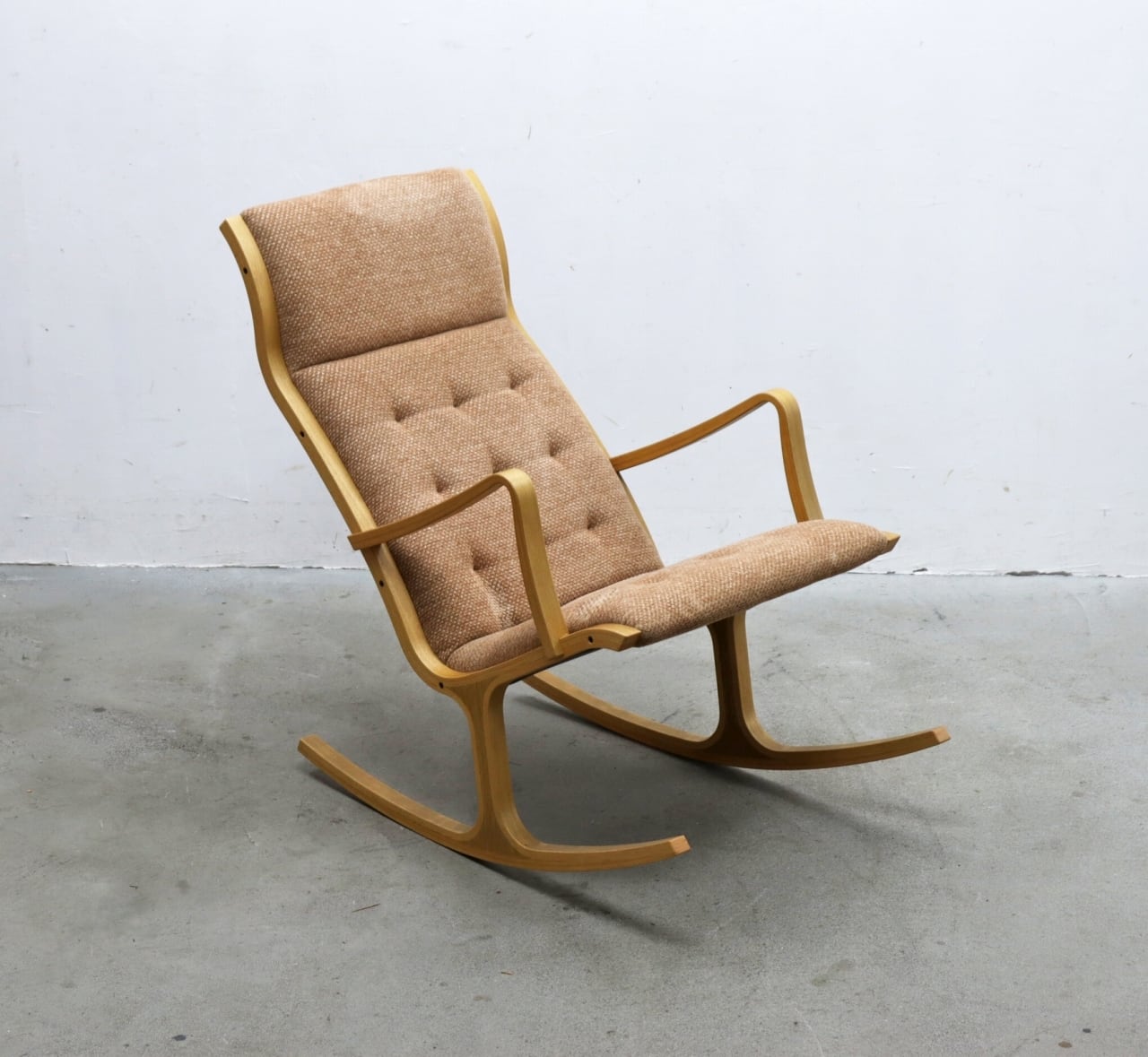 天童木工 ヘロン ビーチ材 プライウッド ロッキングチェア 椅子 菅沢