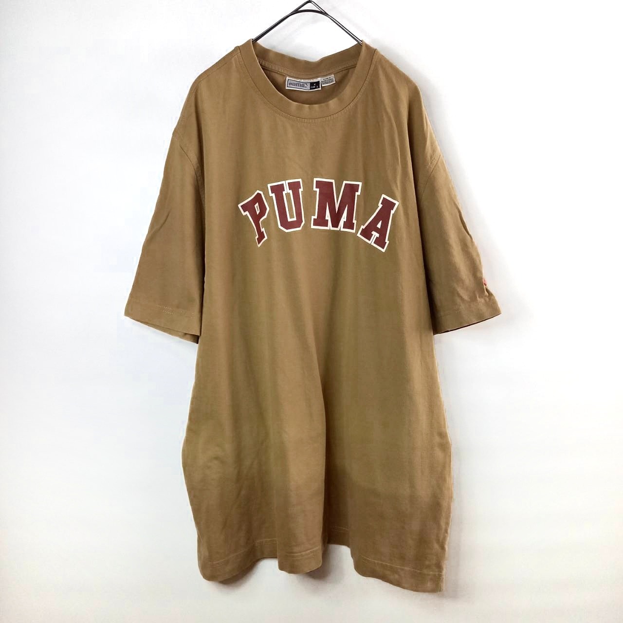 90s　オールド　プーマ　Tシャツ　半袖　ゲームシャツ　プリント　刺繍ロゴ　L