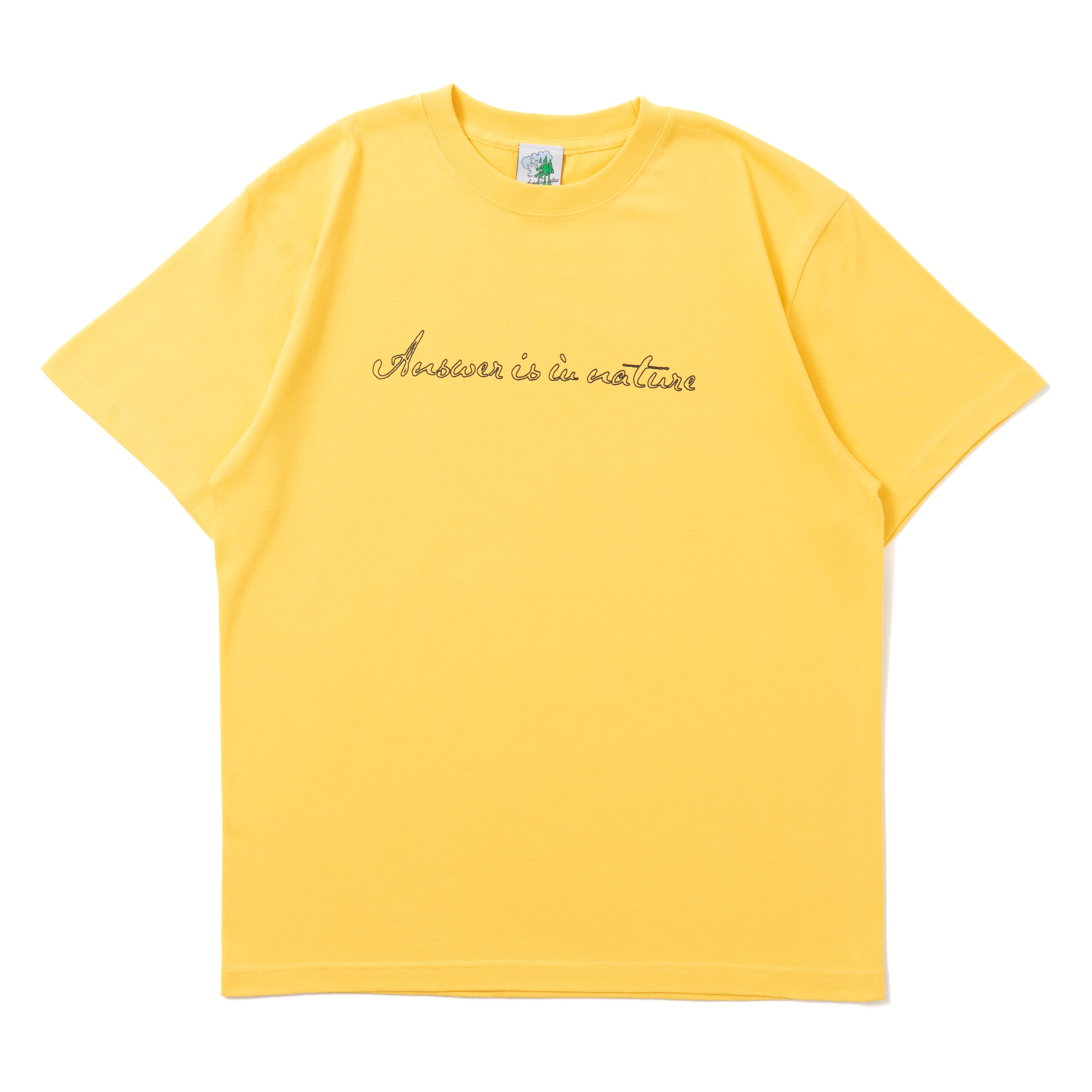 【ディスプレイ】ANSWER LOGO TEE STAR YELLOW