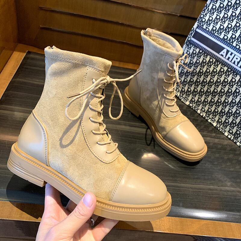 ブーツスタイルショート 靴 シューズ スクウェア ステッチ フェイクシューズ97019954182