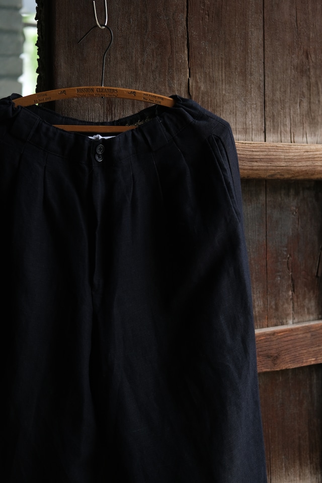 Utah/"Giorgio Sant'Angelo" 3-tuck linen trousers