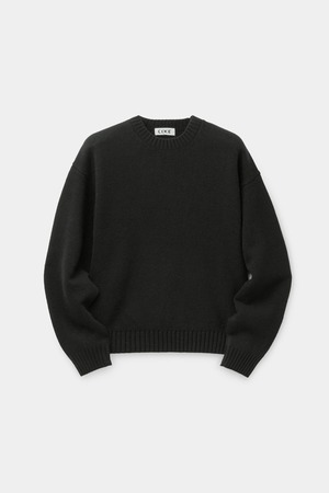 [COOR] Wool Crop Crew Neck Sweater (Black) 正規品 韓国ブランド 韓国通販 韓国代行 韓国ファッション クール クーア クアー 日本 店舗